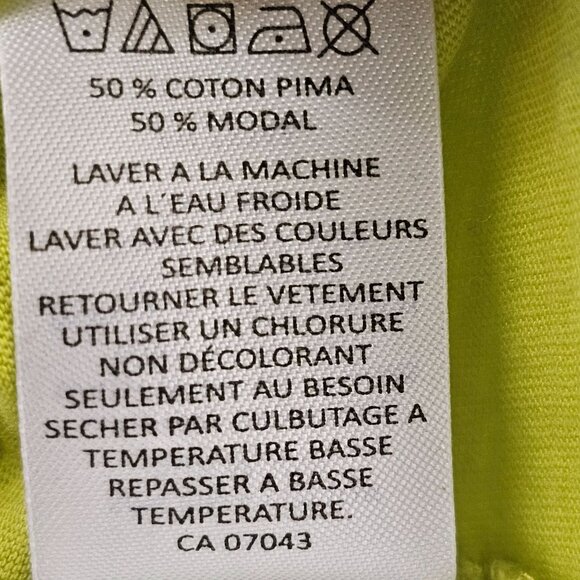 Cynthia Rowley Womens Lime Green Short Sleeve Pullover Top Size L - Picture 6 of 6